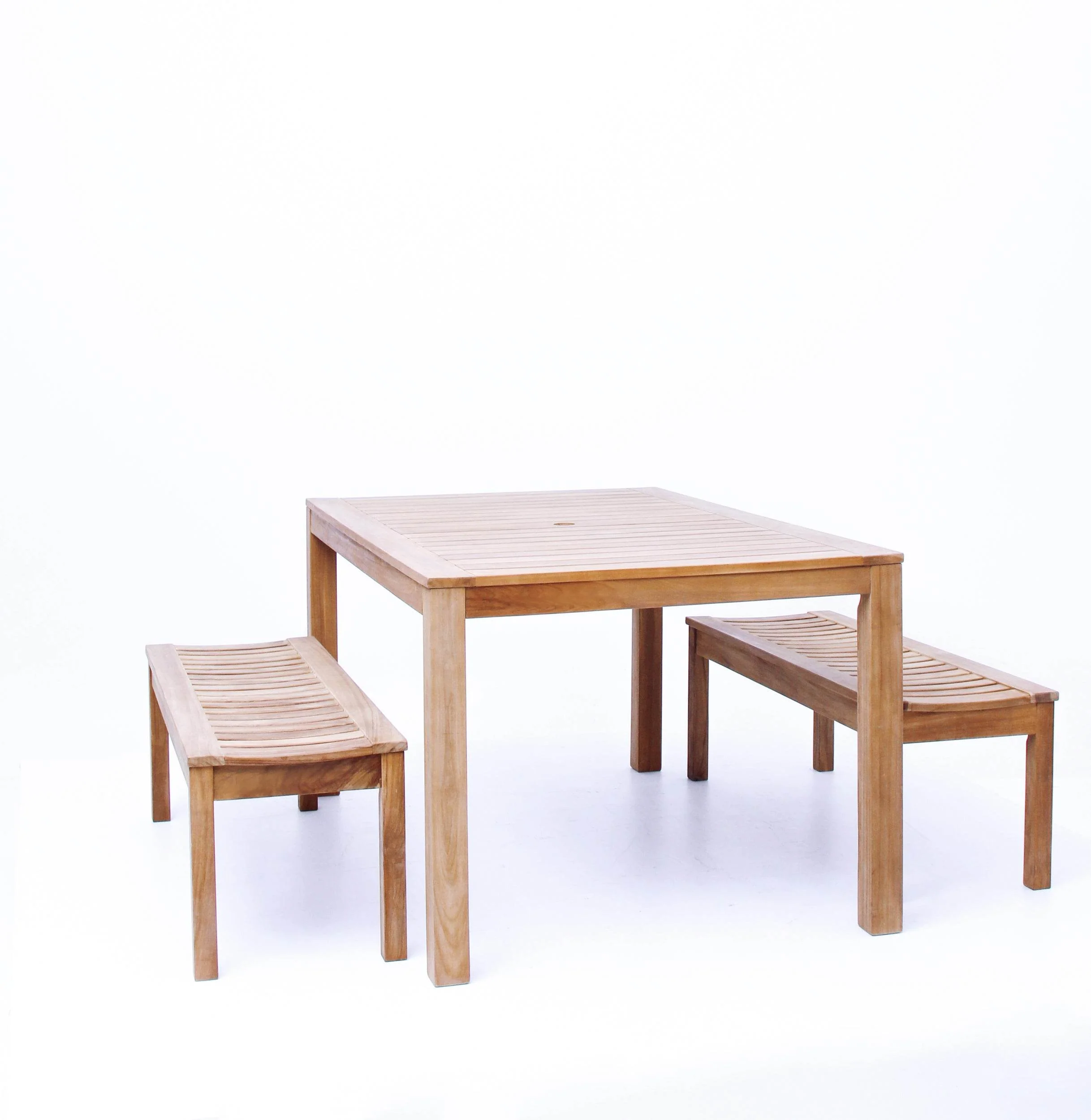 Vermont Teak Wood 3 Pieces Outdoor Picnic Dining Set - Image 47