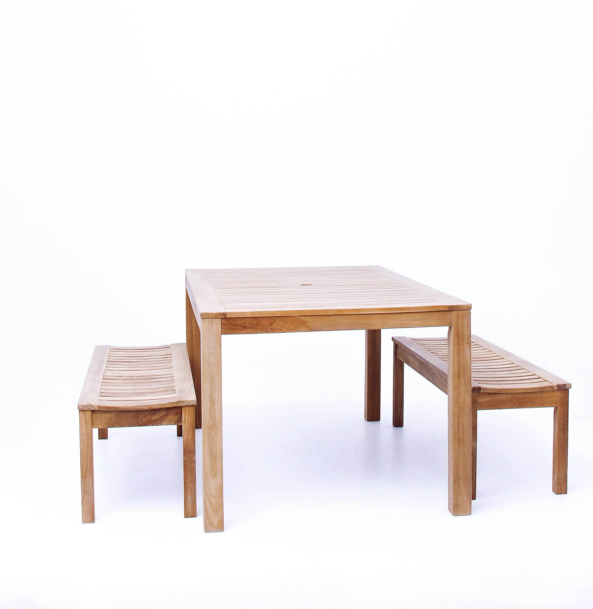 Vermont Teak Wood 3 Pieces Outdoor Picnic Dining Set - Image 48