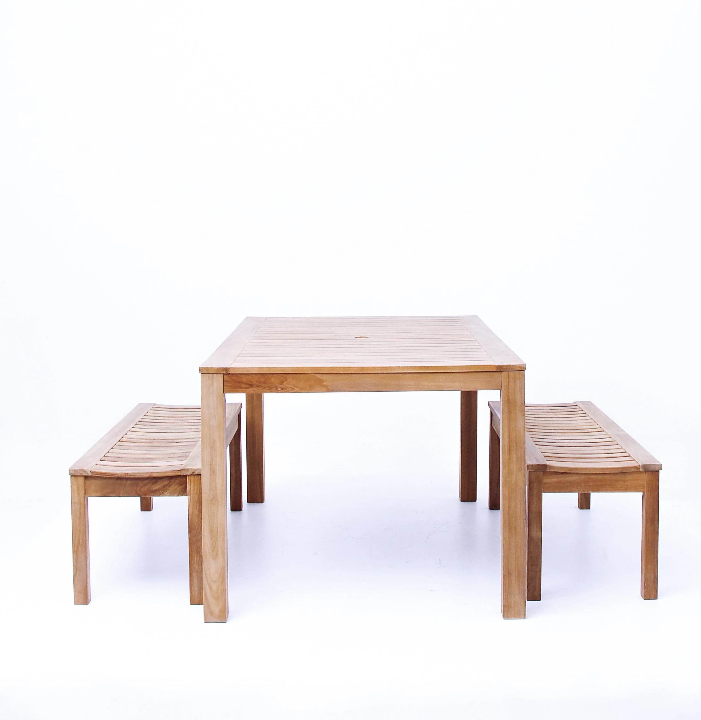 Vermont Teak Wood 3 Pieces Outdoor Picnic Dining Set - Image 49
