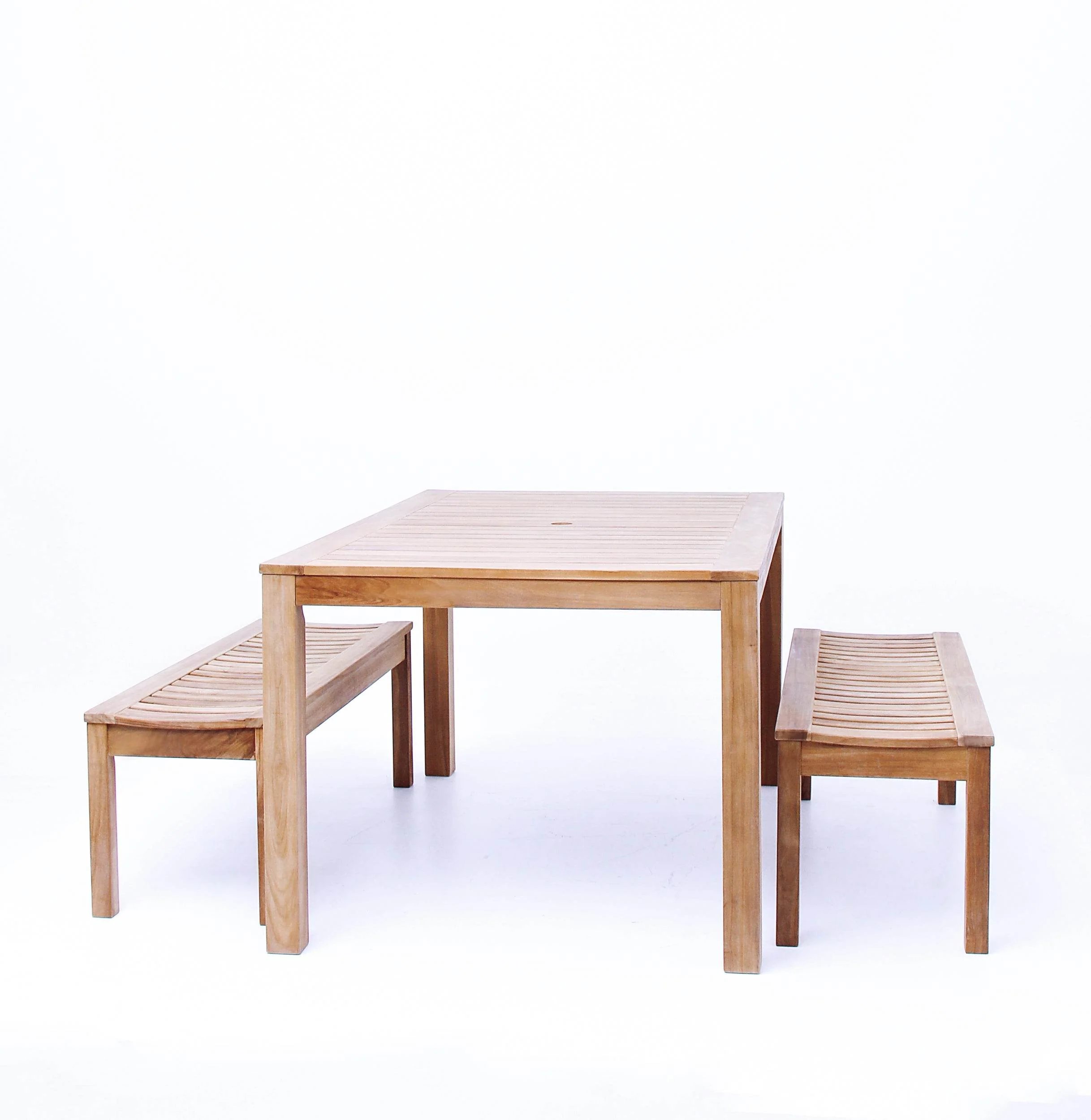 Vermont Teak Wood 3 Pieces Outdoor Picnic Dining Set - Image 50