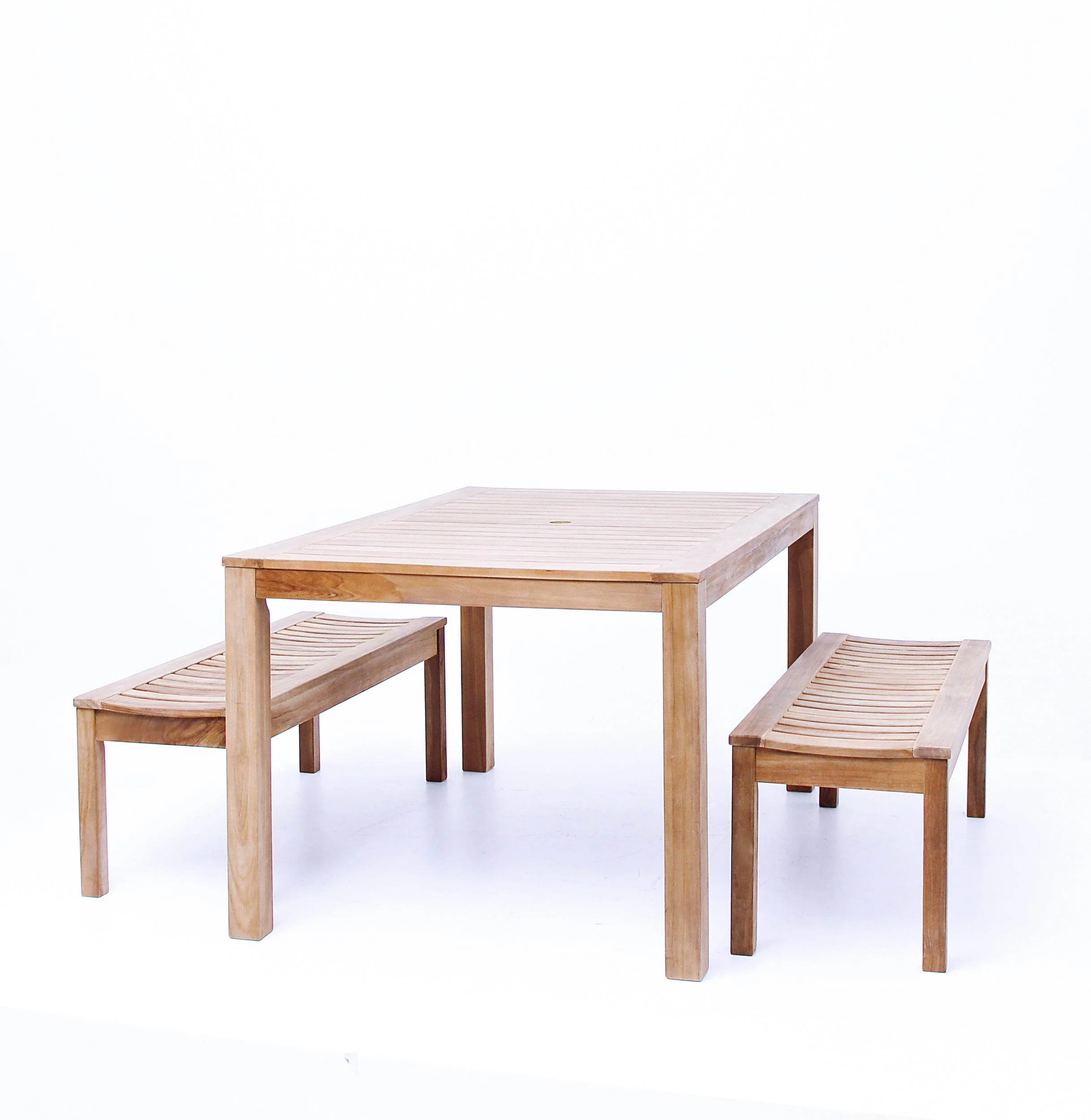 Vermont Teak Wood 3 Pieces Outdoor Picnic Dining Set - Image 51