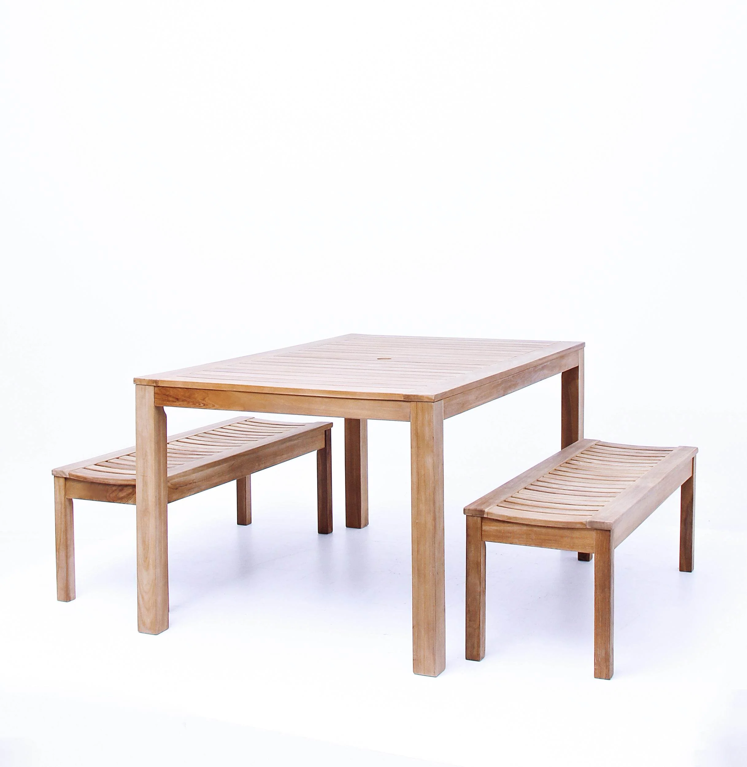 Vermont Teak Wood 3 Pieces Outdoor Picnic Dining Set - Image 52