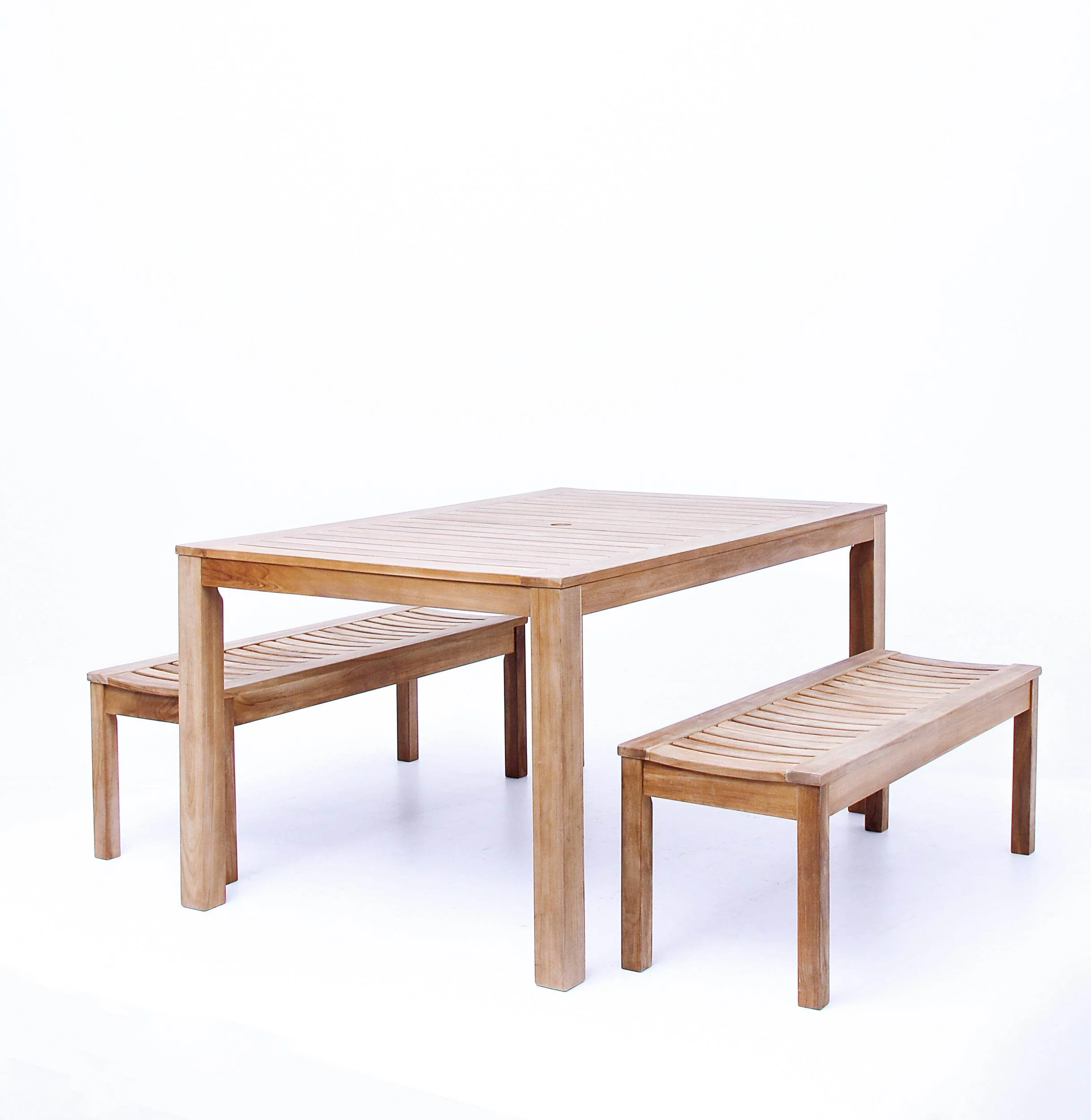 Vermont Teak Wood 3 Pieces Outdoor Picnic Dining Set - Image 53