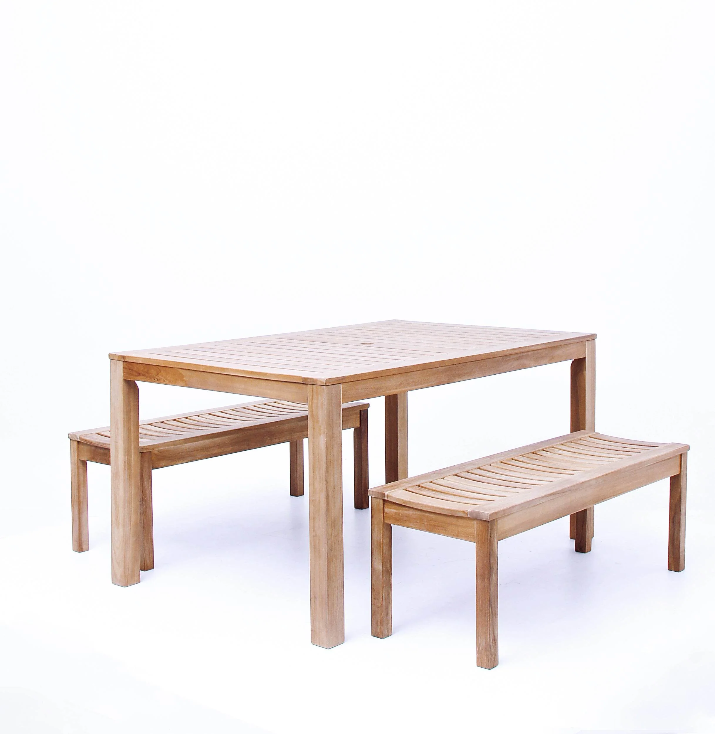 Vermont Teak Wood 3 Pieces Outdoor Picnic Dining Set - Image 54