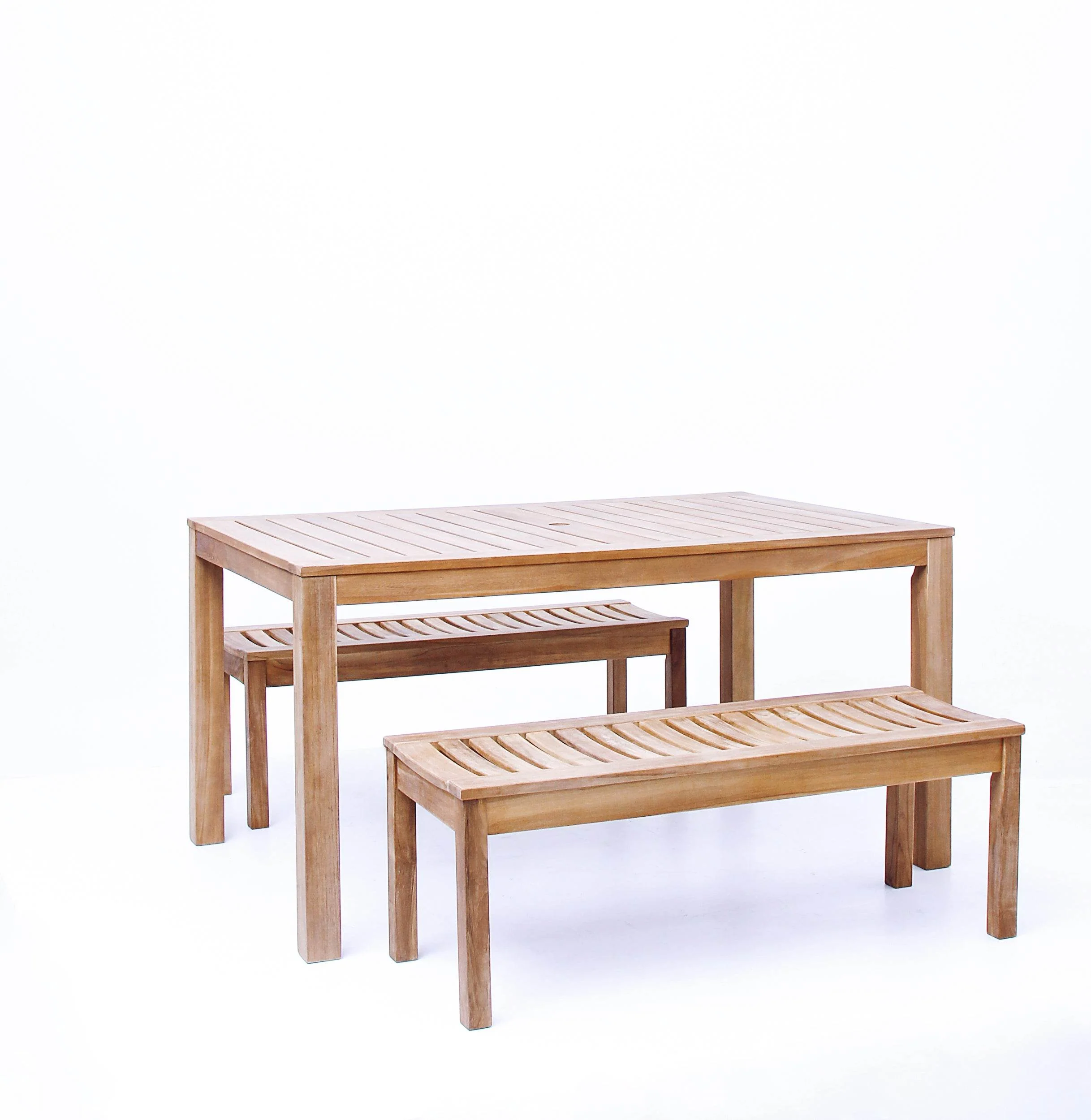 Vermont Teak Wood 3 Pieces Outdoor Picnic Dining Set - Image 57