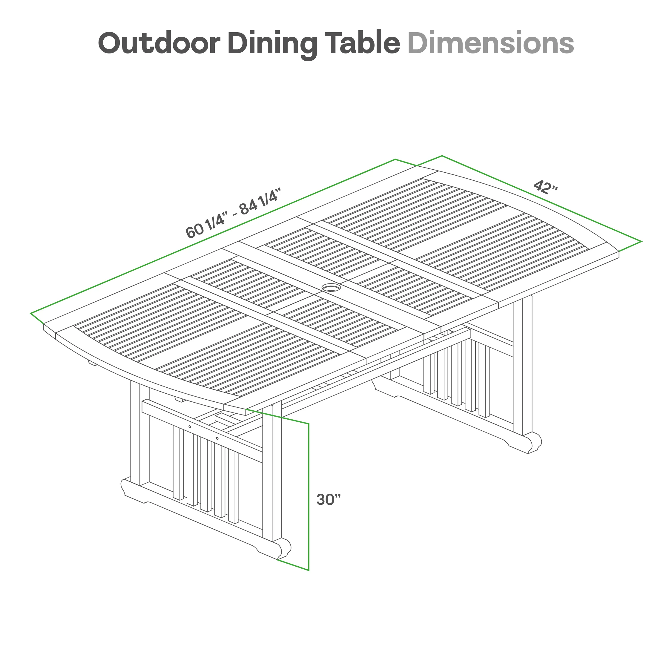 Vermont Teak Wood 6 Piece Outdoor Dining Table Set - Image 13