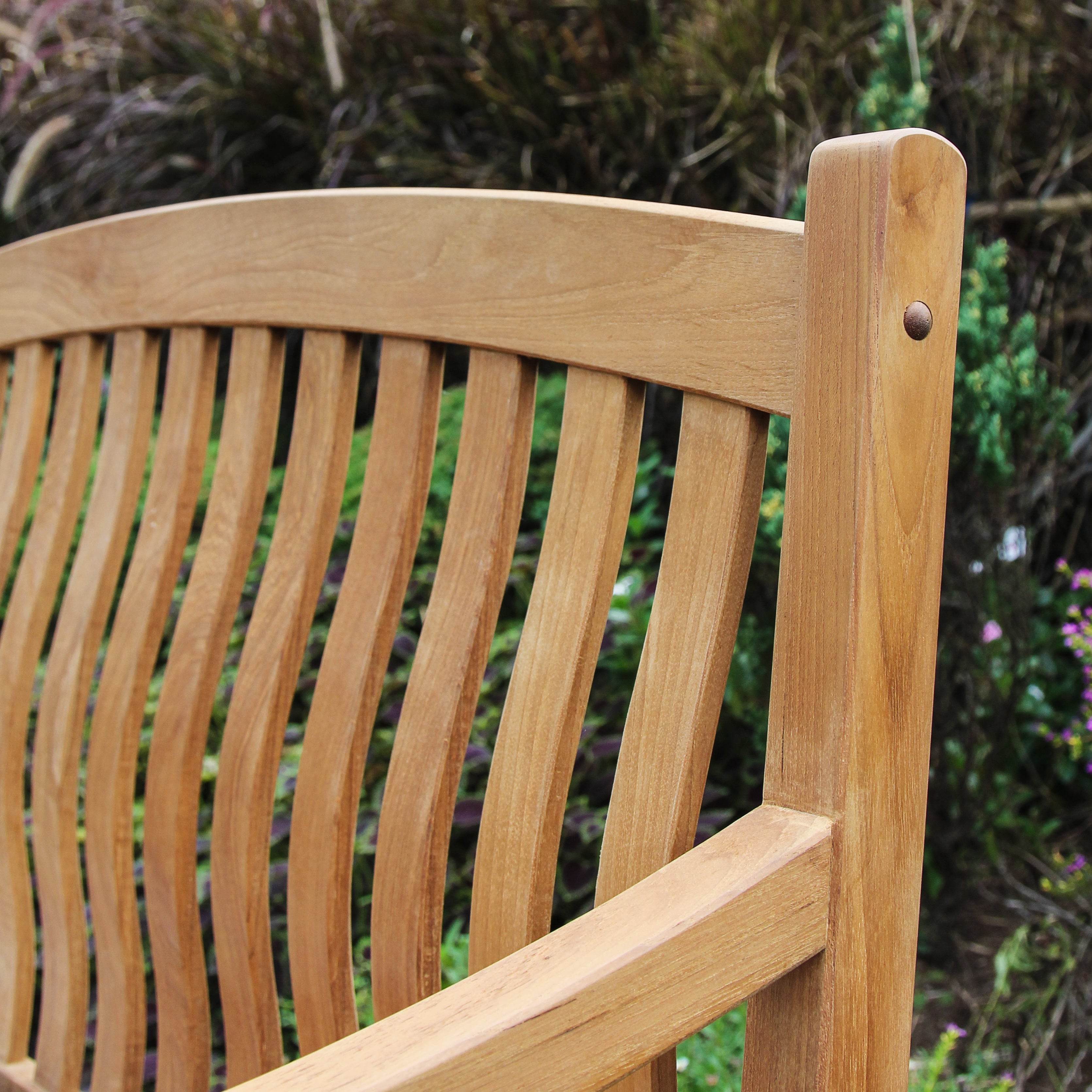 Vermont Teak Wood Outdoor Bench - Image 9