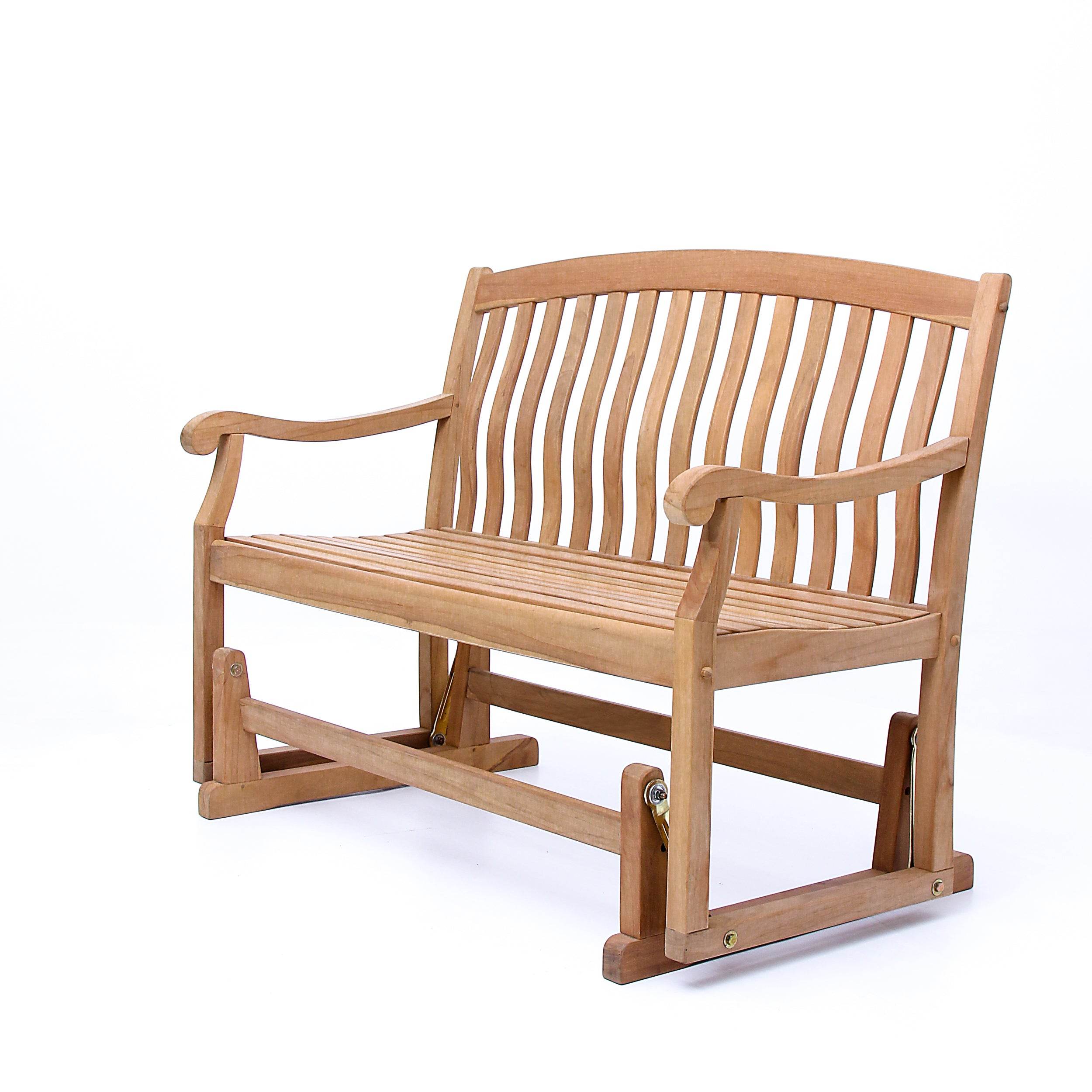 Vermont Teak Wood Outdoor Glider Bench - Image 18
