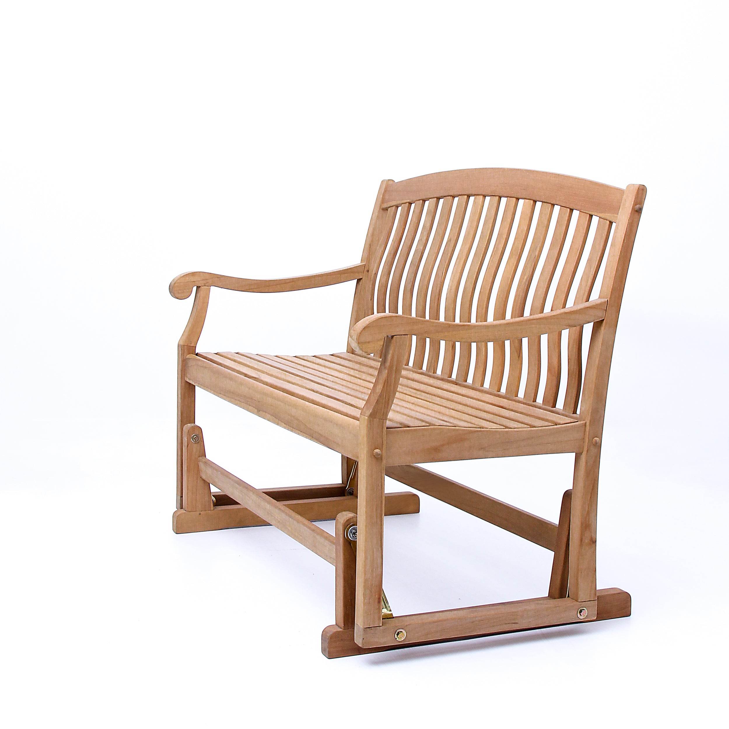 Vermont Teak Wood Outdoor Glider Bench - Image 20