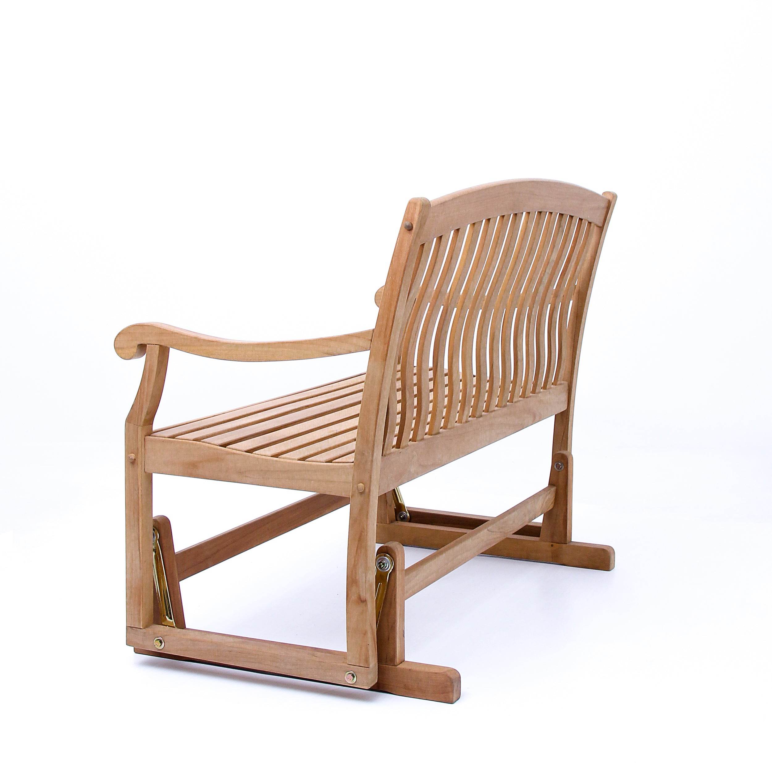 Vermont Teak Wood Outdoor Glider Bench - Image 26