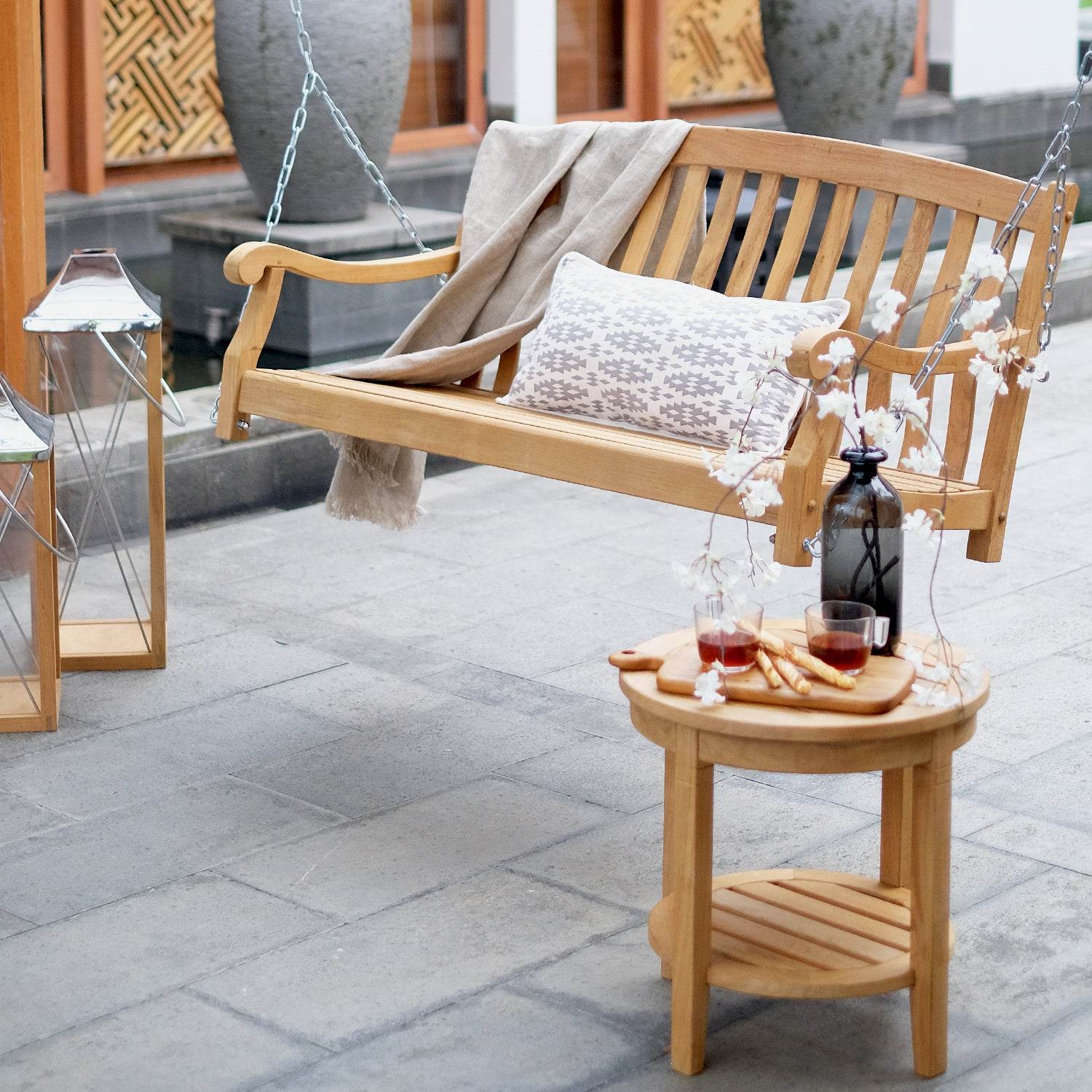Vermont Teak Wood Porch Swing - Image 8