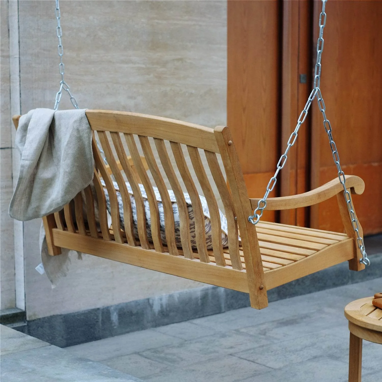 Vermont Teak Wood Porch Swing - Image 9